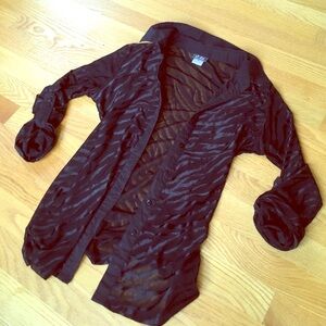 Dots Black Sheer Zebra Lady’s Blouse
